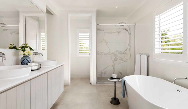 Coastal contemporary bathroom style